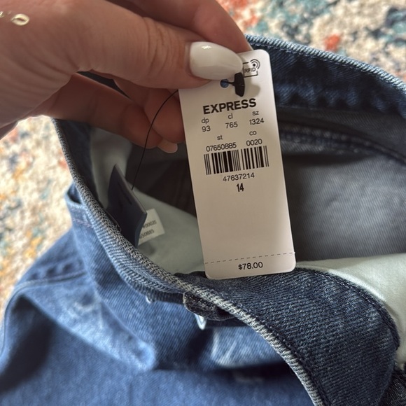 NWT Express Floral Denim Mini Skirt - Picture 6 of 8